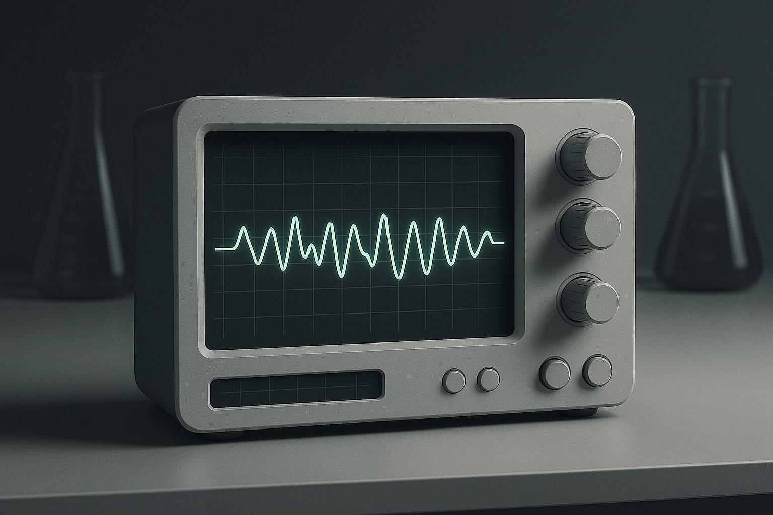 3D audio analyzer with smooth long waveform.