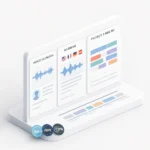 ElevenLabs for Business Voice review with studio dashboard and waveform