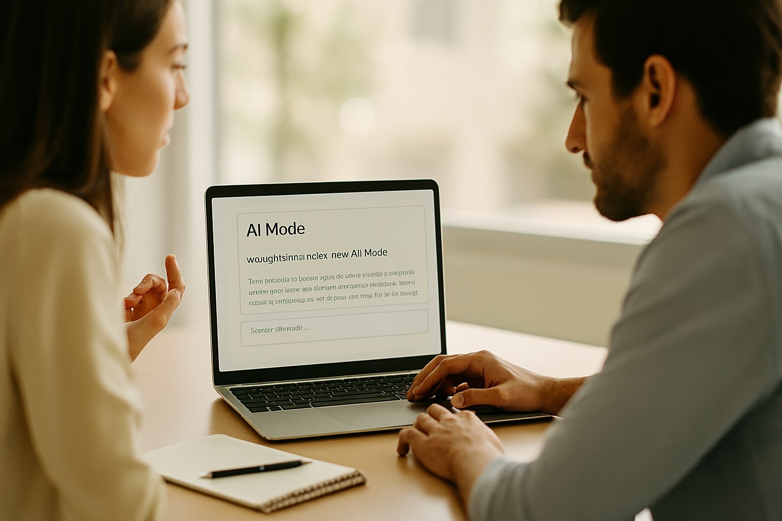 Readers discussing Google AI Mode insights and leaving comments on a laptop article page